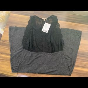 Bordeaux Chemise/Nightgown, B&Grey, Small